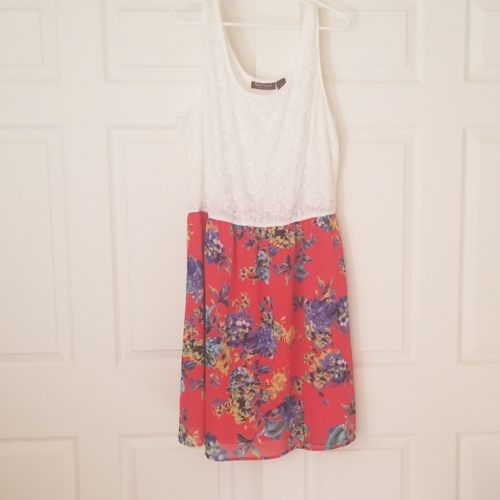 Floral and lace dress